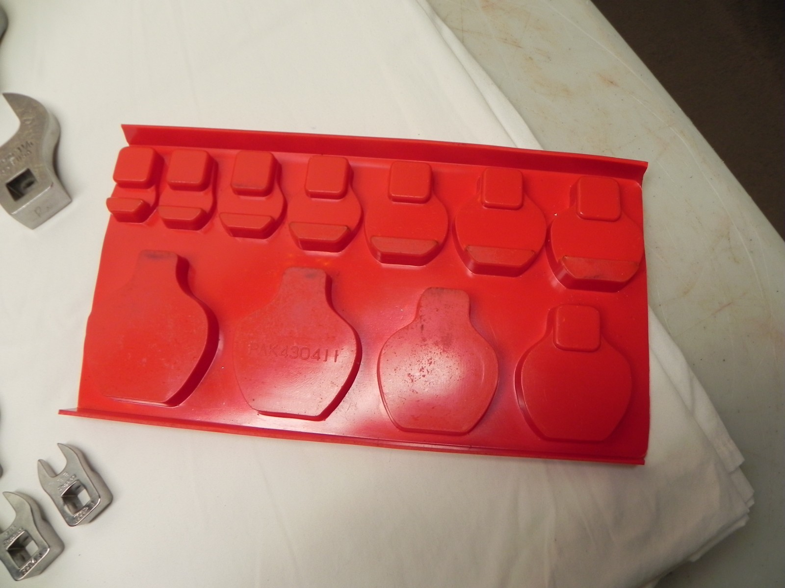 Snap-On 18 Pc 1/2» & 3/8» Dr SAE Open-End Crowfoot Wrench Set KRA40 Metal Box
