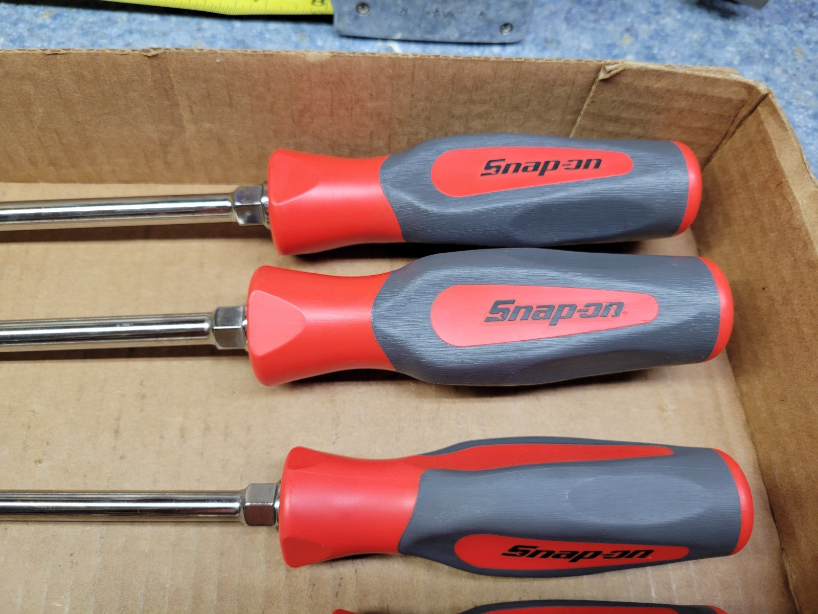 Snap-On USA 6-Piece Red / Gray Hard Handle Screwdriver Set /Lot