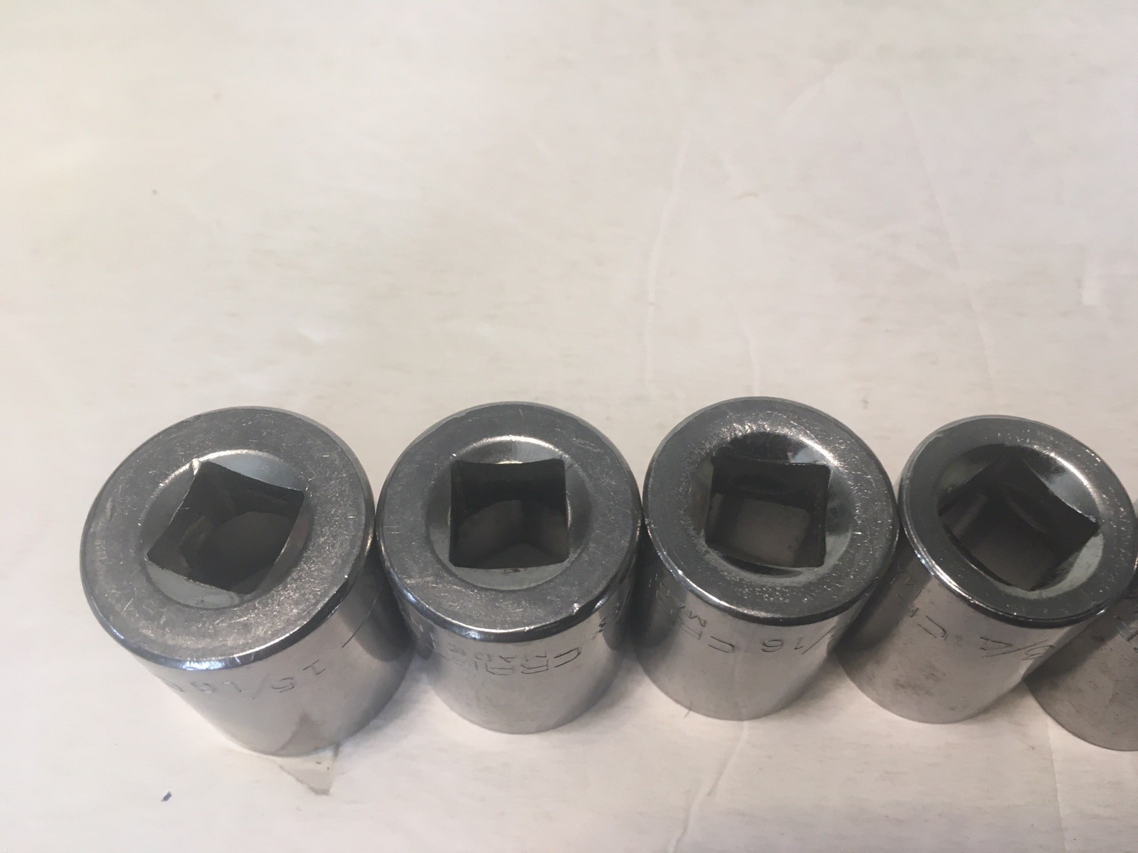 Craftsman 9 Pc Socket Set 6 Pt 1/2″ Drive G 7/16″=15/16″ 440XX USA Made