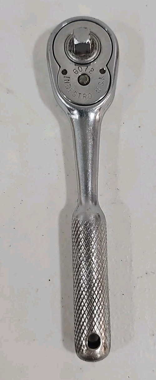 Vintage Indestro 1/4″ Drive Ratchet No. 6072 Made In USA
