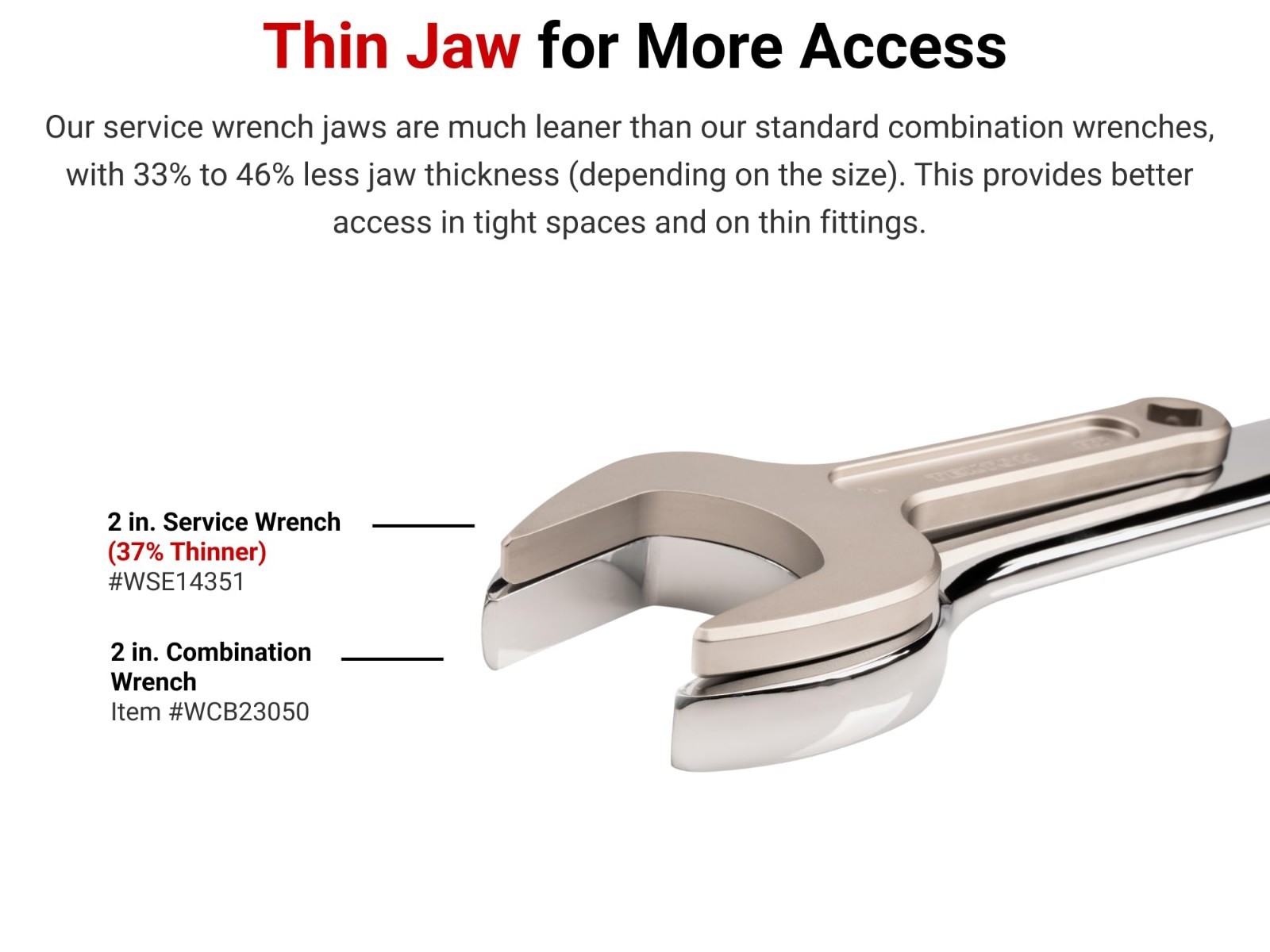 1.5 Inch Service Wrench | Heavy-Duty Adjustable Tool | USA-Made Mechanic Wrench