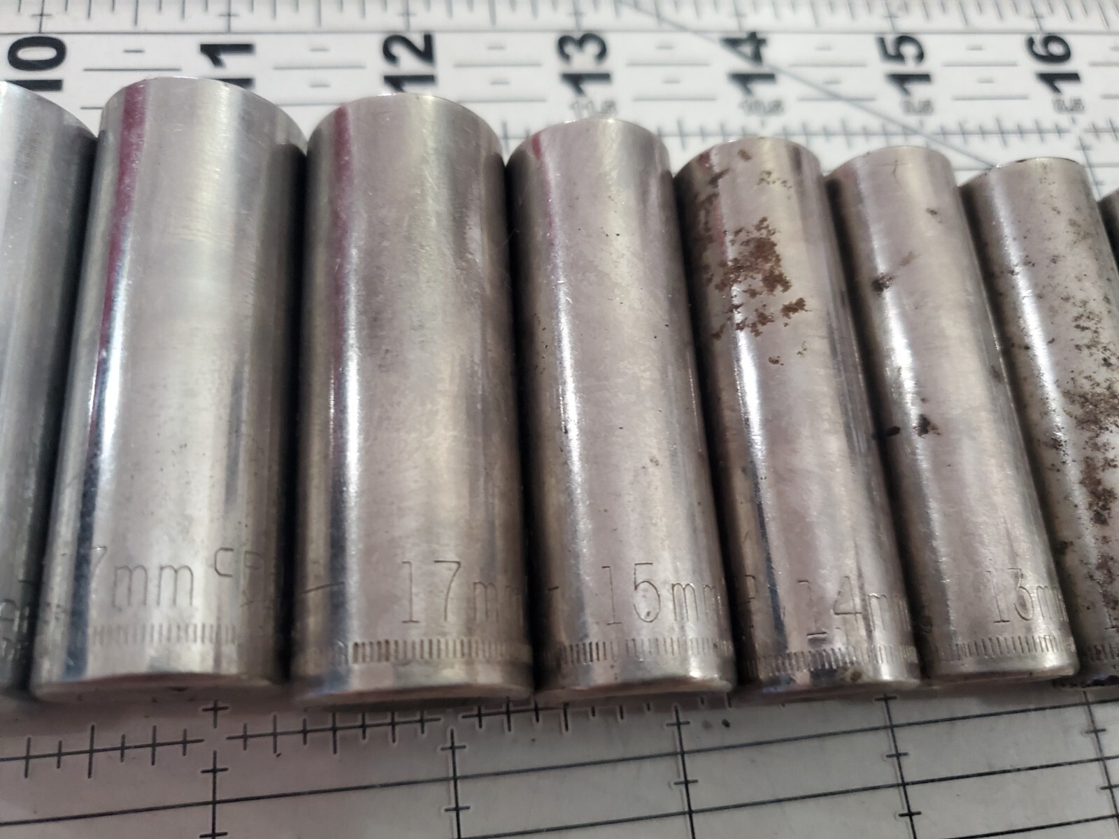 Craftsman USA 3/8″ Drive Deep Socket Set Metric 6 Point Tool MANY DUPLICATES
