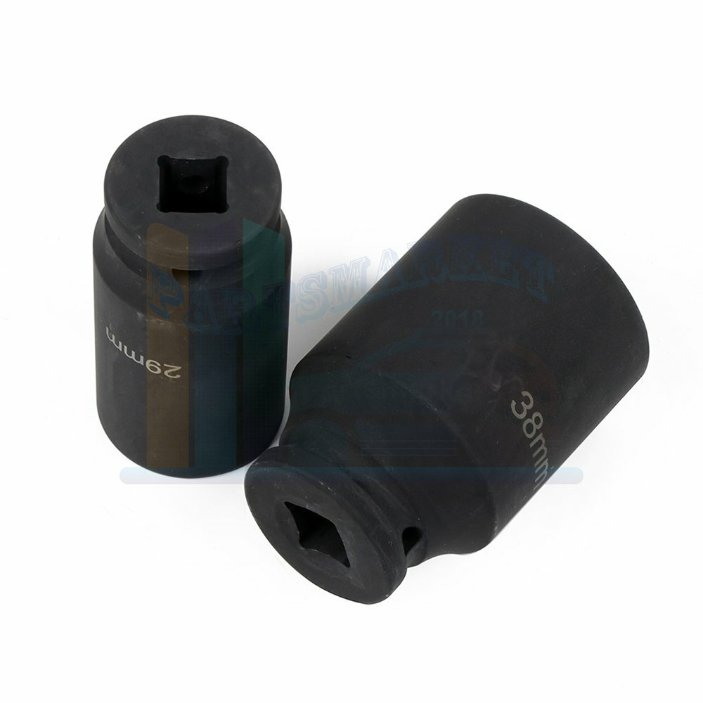 9pcs 1/2- Inch Drive Deep Impact Socket Set Metric Axle Hub Nut Socket 29-38mm