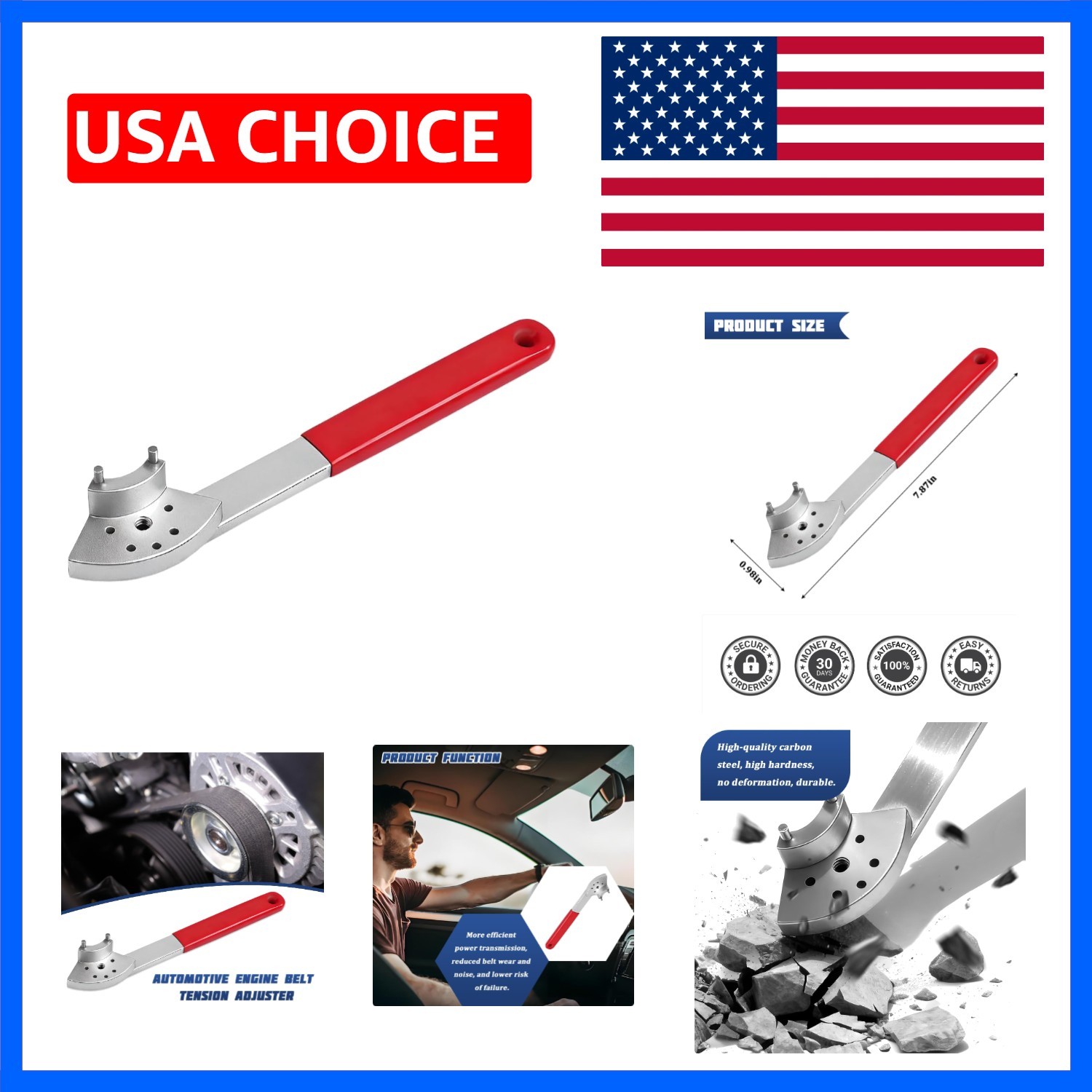 Vehicle Engine Timing Belt Tensioner Wrench Adjuster, Automotive Belt Tension…