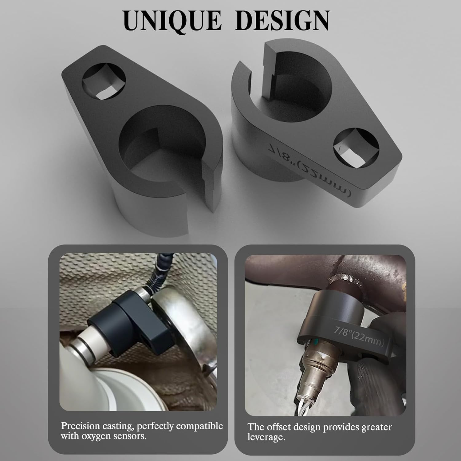 3/8 Drive O2 Sensor Socket 22mm 7/8 Oxygen Removal Tool Steel