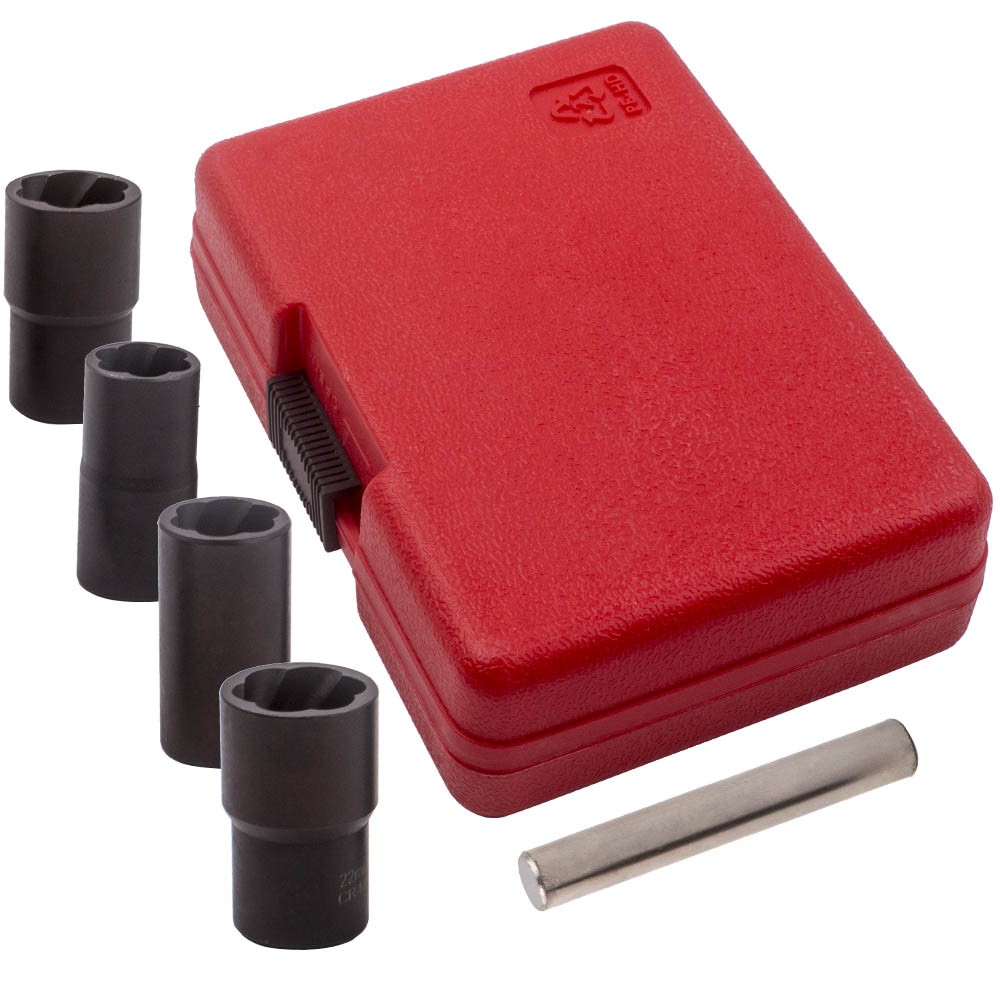 1/2″ Drive Wheel Locking Lug Nut Removal Tool Kit 17mm 19mm 21mm 22mm New