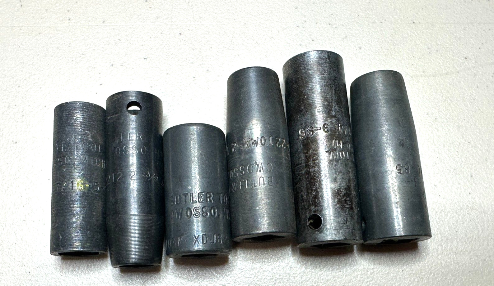 6- Butler Impact Sockets 3/8″ Drive – One 1/4″ Drive See The Pictures!