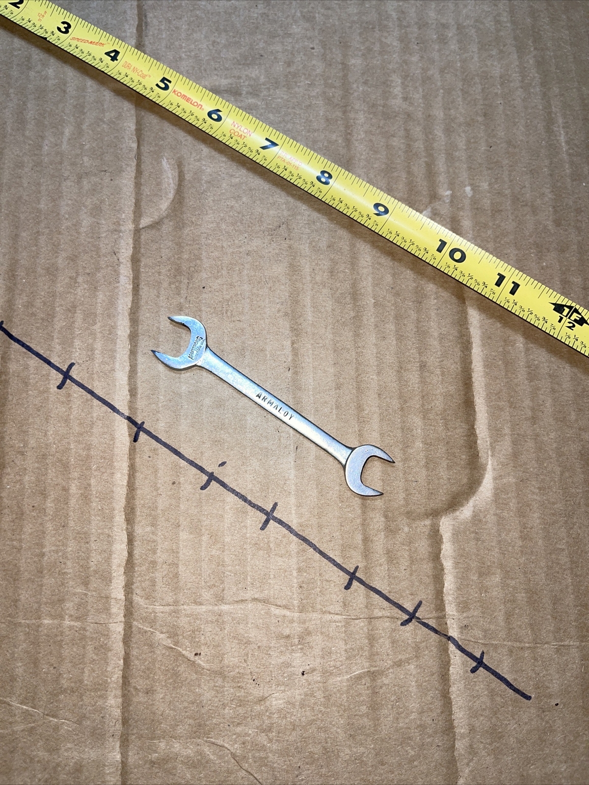 Vintage Armstrong USA Special 1/2 In X 7/16 In SAE Midget Open End Wrench