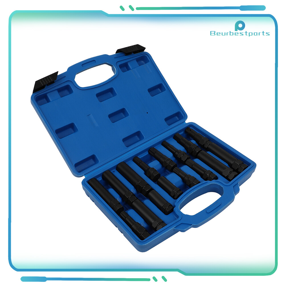 16Pcs Locking Lug Nut Master Double Hex-Head Set Wheel Lock Key Removal Tool Kit