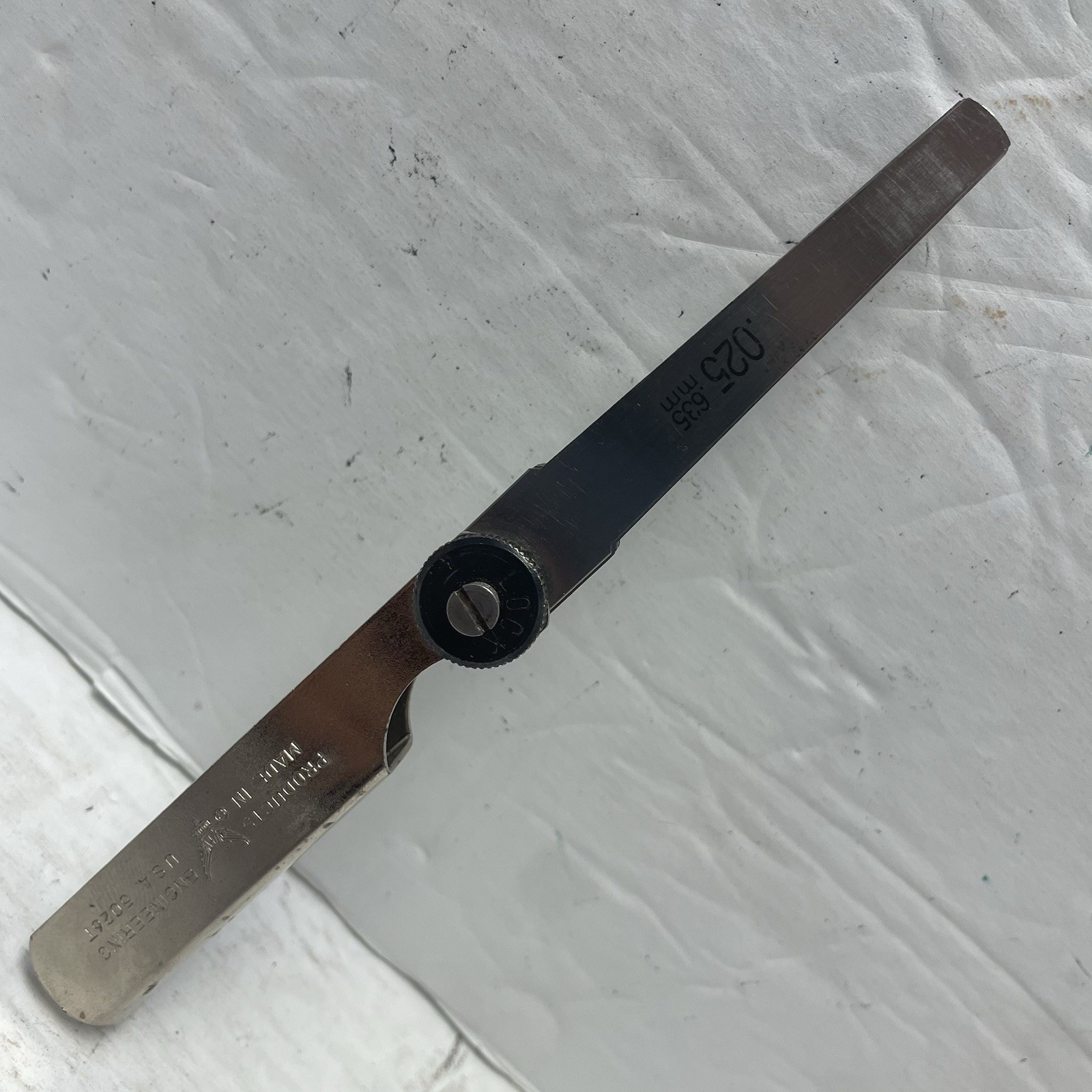 Feeler Gauge 5026T Products Engineering – (0.25mm-0.24mm)(.635mm-.610mm) Used