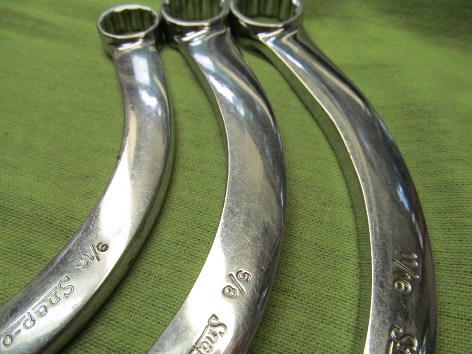 3pc Snap-on Half Moon Obstruction Wrench Set – 12pt. Box Ends – 9/16″ to 13/16″