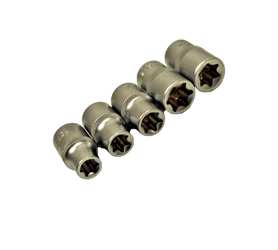 14 PC E Torx Star Female Bit Socket Set 1/2″/3/8″/1/4″ Drive E4 -E24