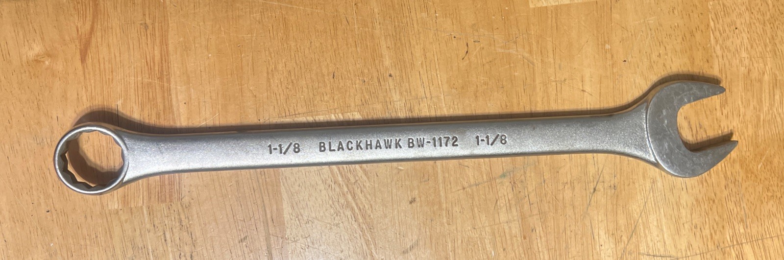 Blackhawk BW1172 1-1/8”SAE Open End Wrench BW-1172 USA