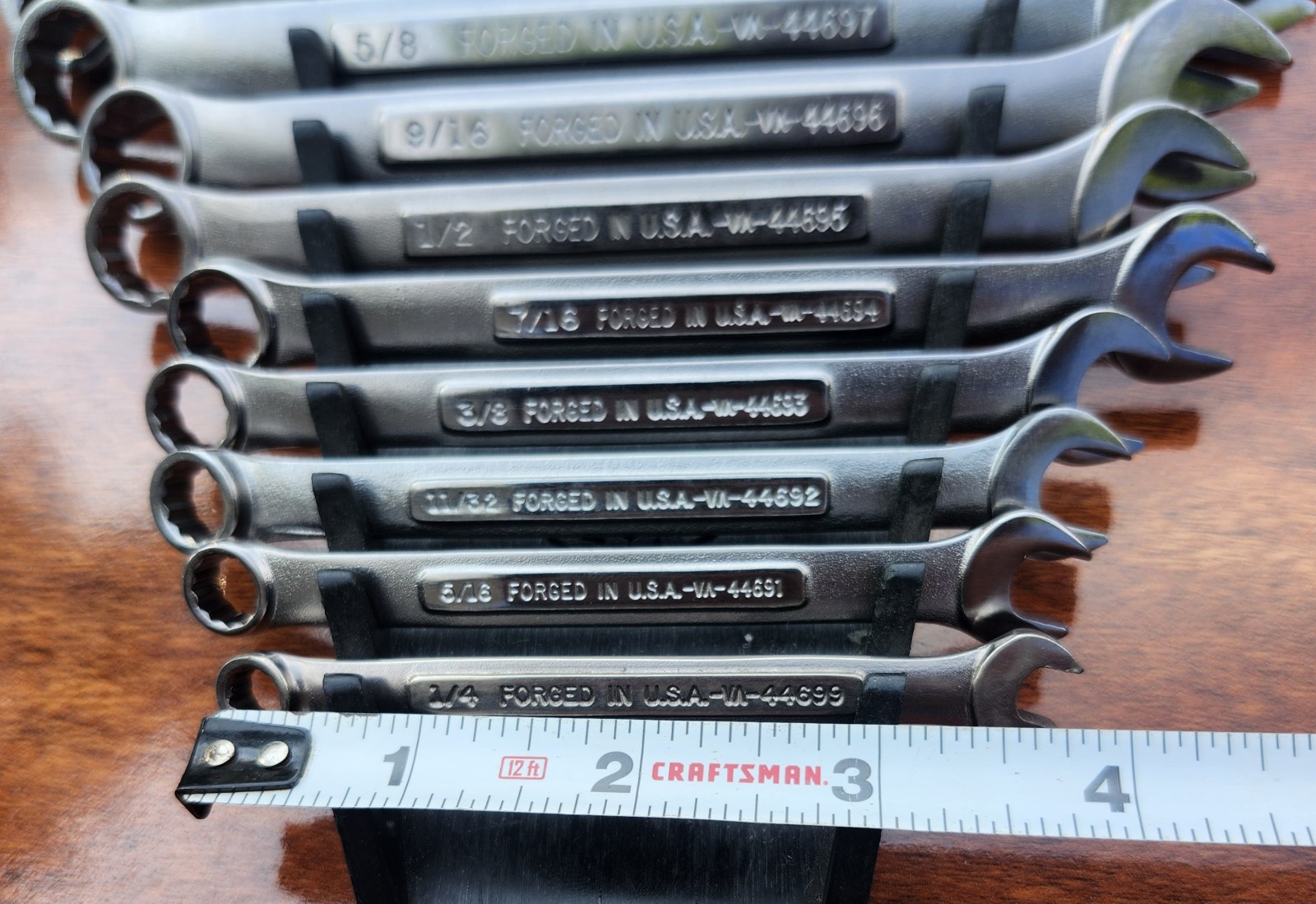 Craftsman SAE Combination Wrench Set USA 12 Point 1/4″ – 1-5/16″ 18 Tools Used