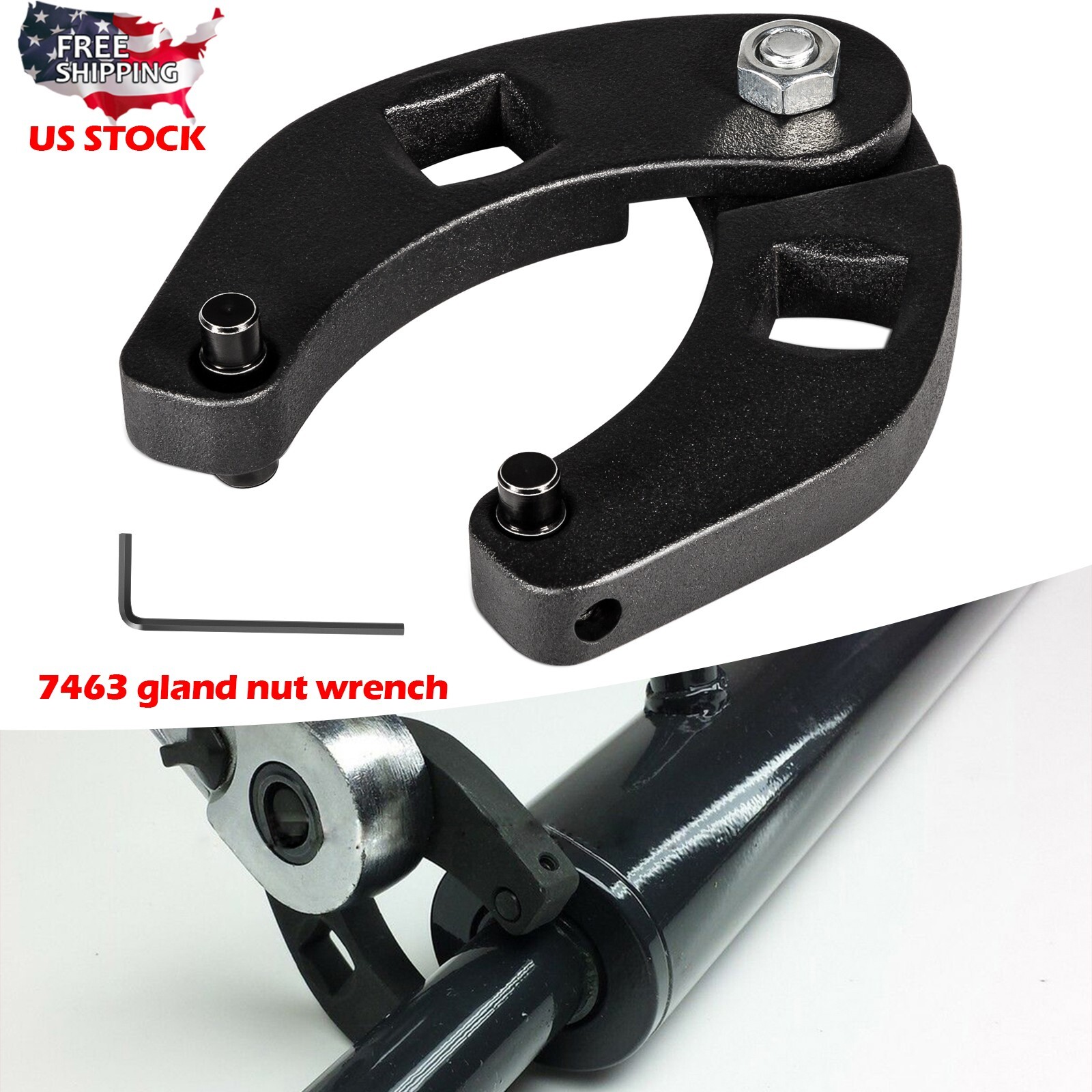 For Hydraulic Cylinders 7463 Adjustable Gland Nut Wrench Small Pin Spanner Tools