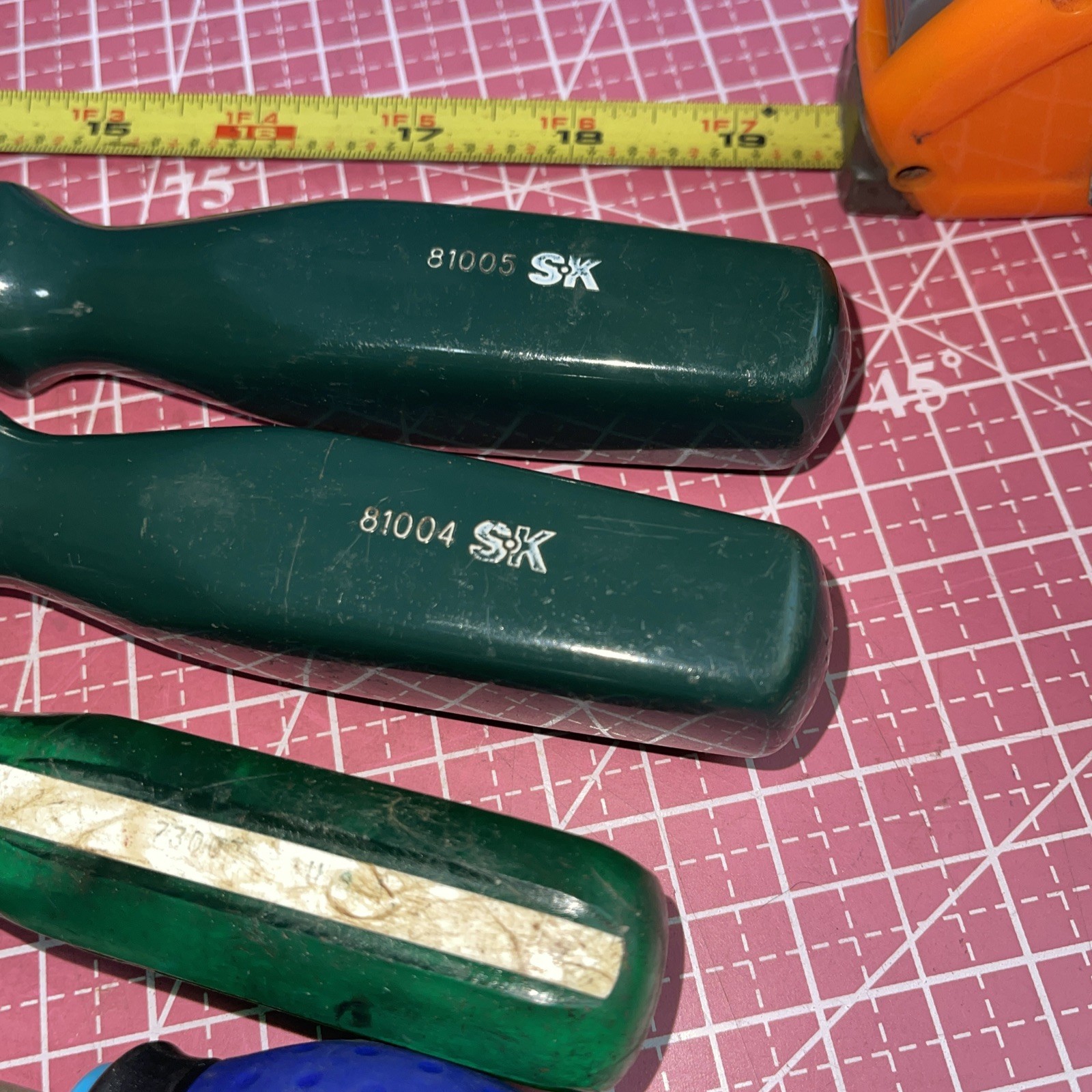 Vintage SK USA Mixed Screwdriver Lot Set Flat Stubby S-K Philips Large France 5
