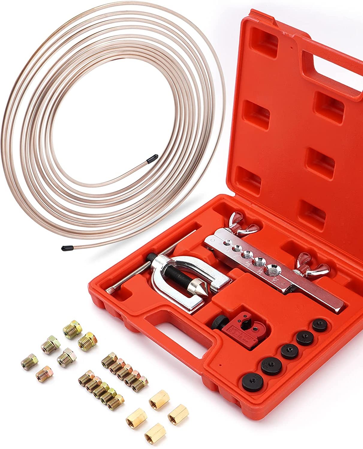 Racewill 25ft 3/16 New Copper-Nickel Alloy Non-Magnetic Brake Line Tool Kit US