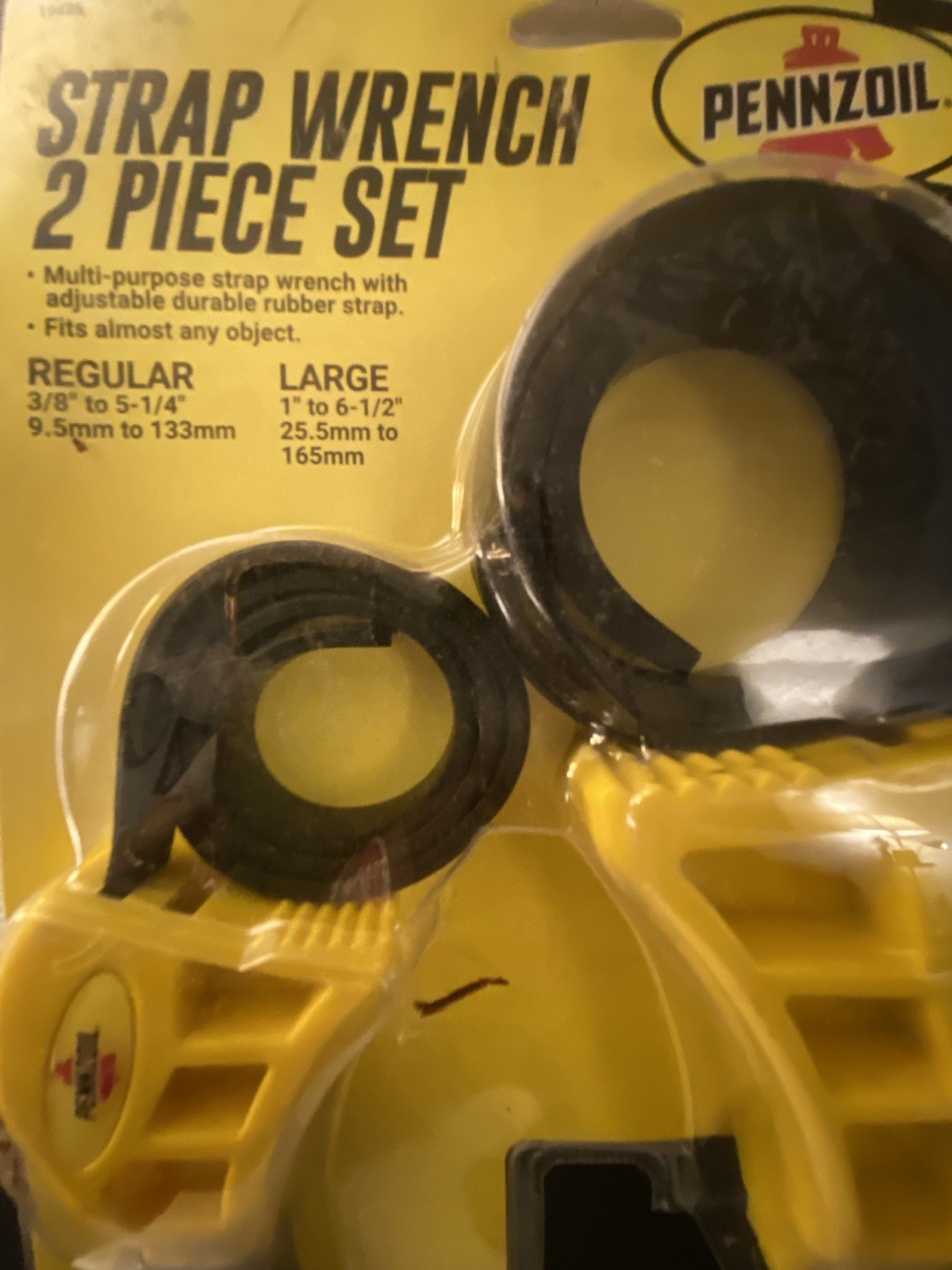 PENNZOIL Strap Wrench Set (Regular 3/8″ to 5-1/4″ & Large 1″ to 6-1/2″) #19425
