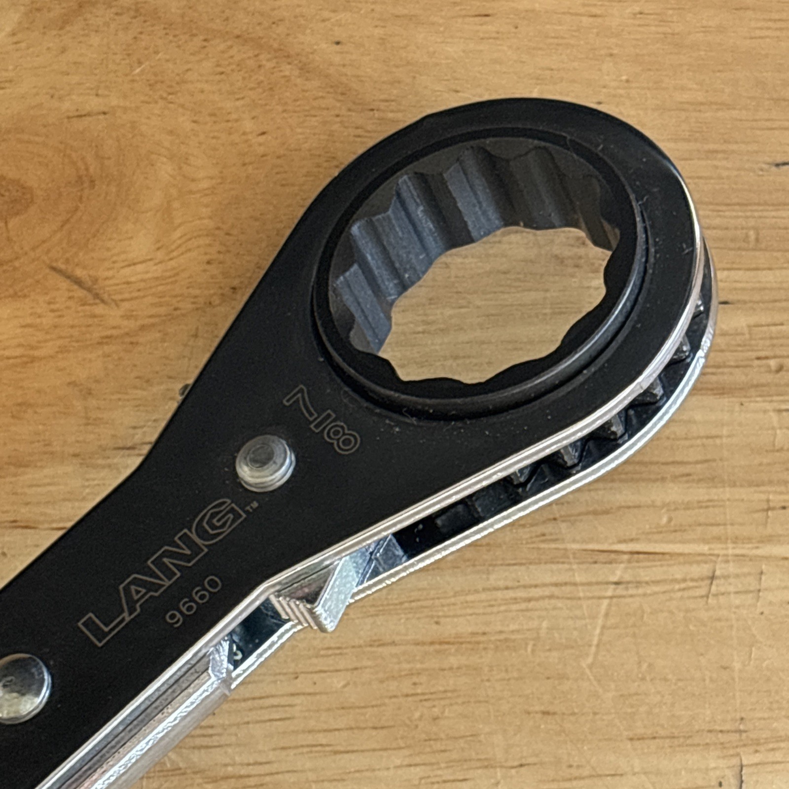 Lang 3/4″ x 7/8″ Long Ratcheting Box End Wrench 12pt Reversible 9660 USA NEW