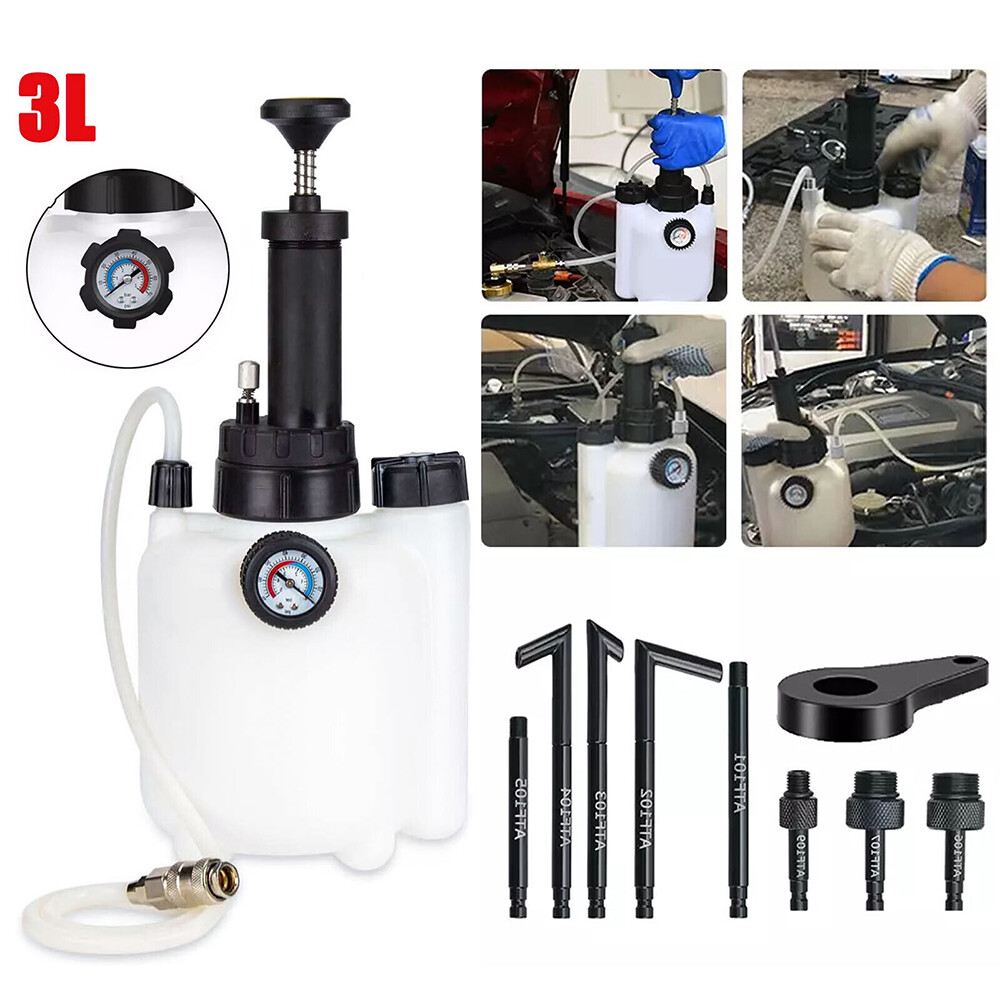 Transmission Oil Filling System Fluid Pump Manual Tool With 8pc ATF Adaptors 3L