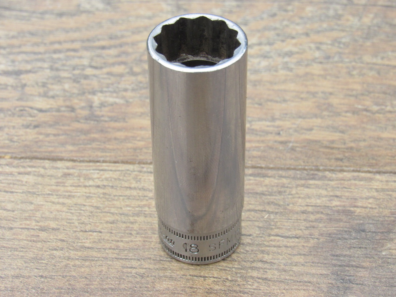SNAP ON 18MM SFM18 3/8″ DRIVE METRIC 12 POINT DEEP UNDERLINE SOCKET 18 MM SFM