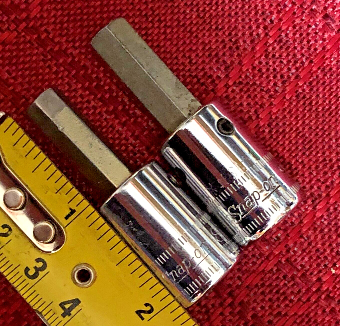Snap On FAM8A & FAM9 Metric 8&9mm Chrome Hex Bit Socket 3/8″dr 2″L Good 8.5/10 i