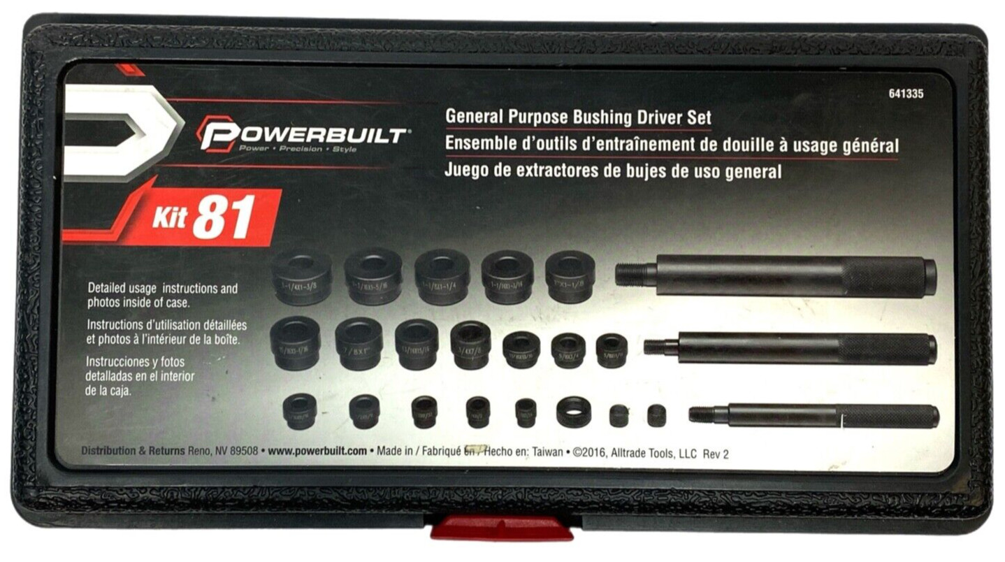 Powerbuilt General Purpose Bushing Driver KIT SET – 641335