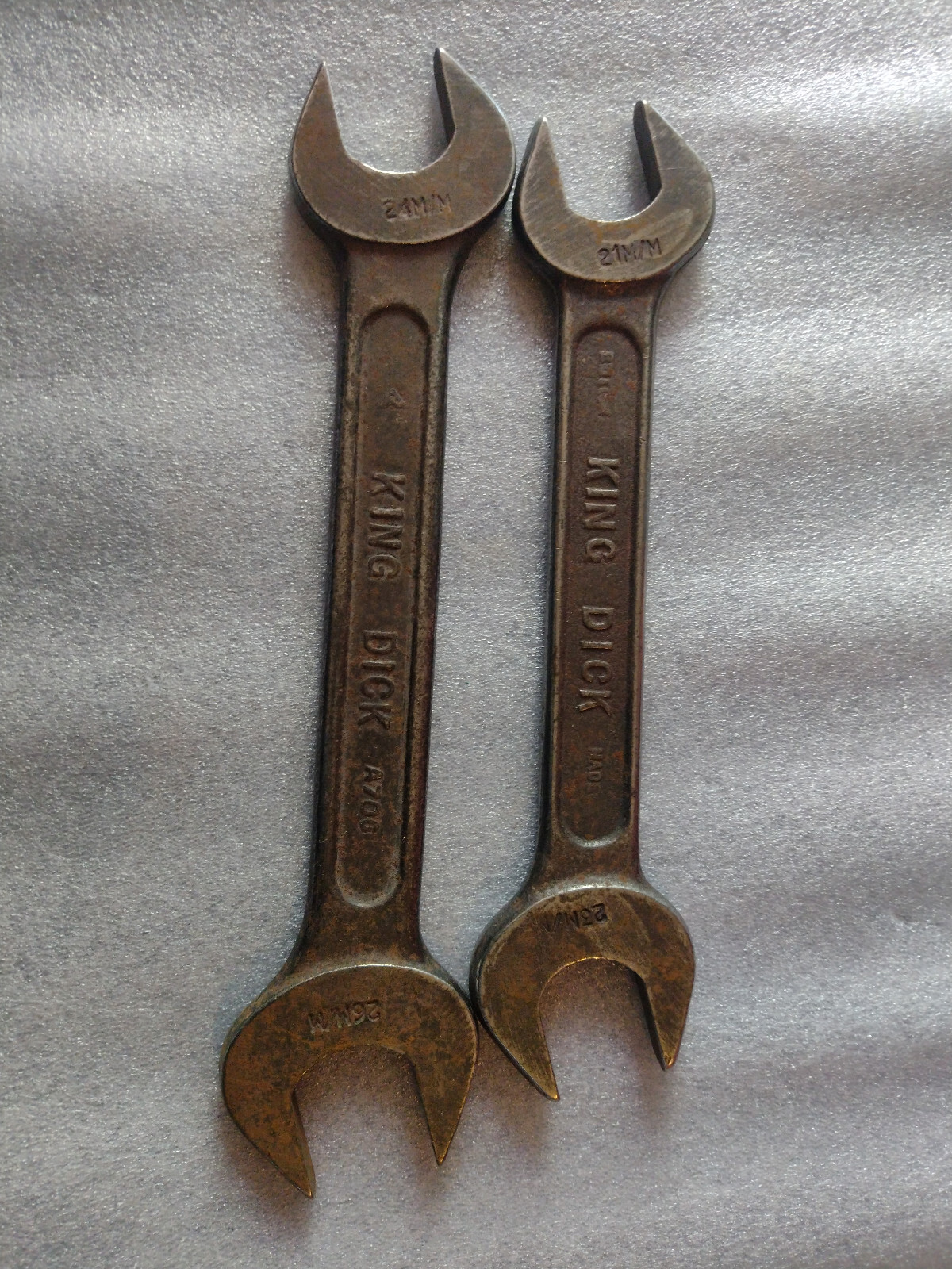 King Dick ODM SPANNERS TOOLKIT Wrenches sizes- 26×24 & 23x21MM British made