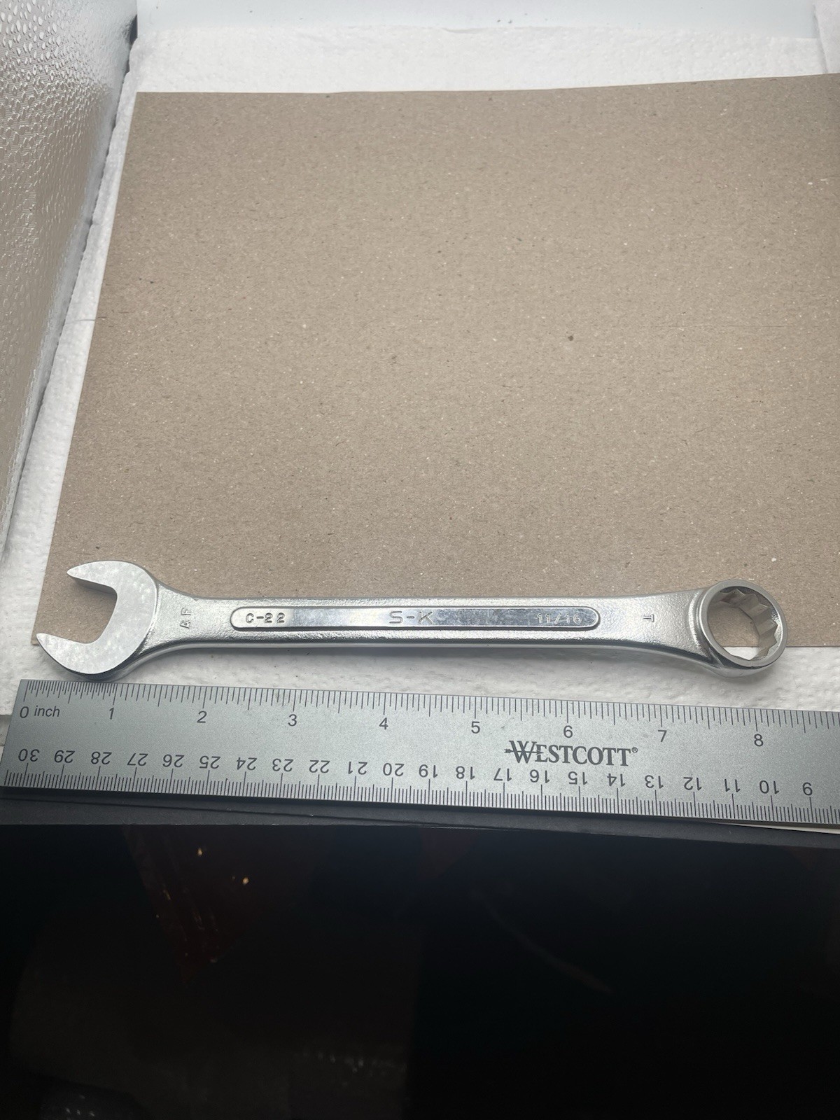 Vintage S-K Tools C-22 11/16″ Combination Wrench 12 Point AF USA