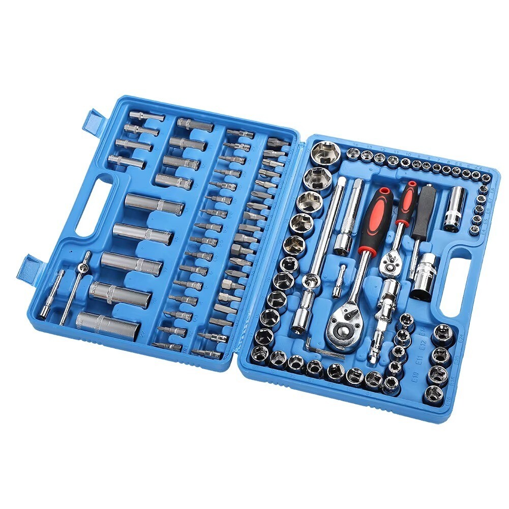 108Pcs Ratchet Wrench Socket Set 1/4″to 1/2″ Car Repair Tool Auto Mechanic Kit