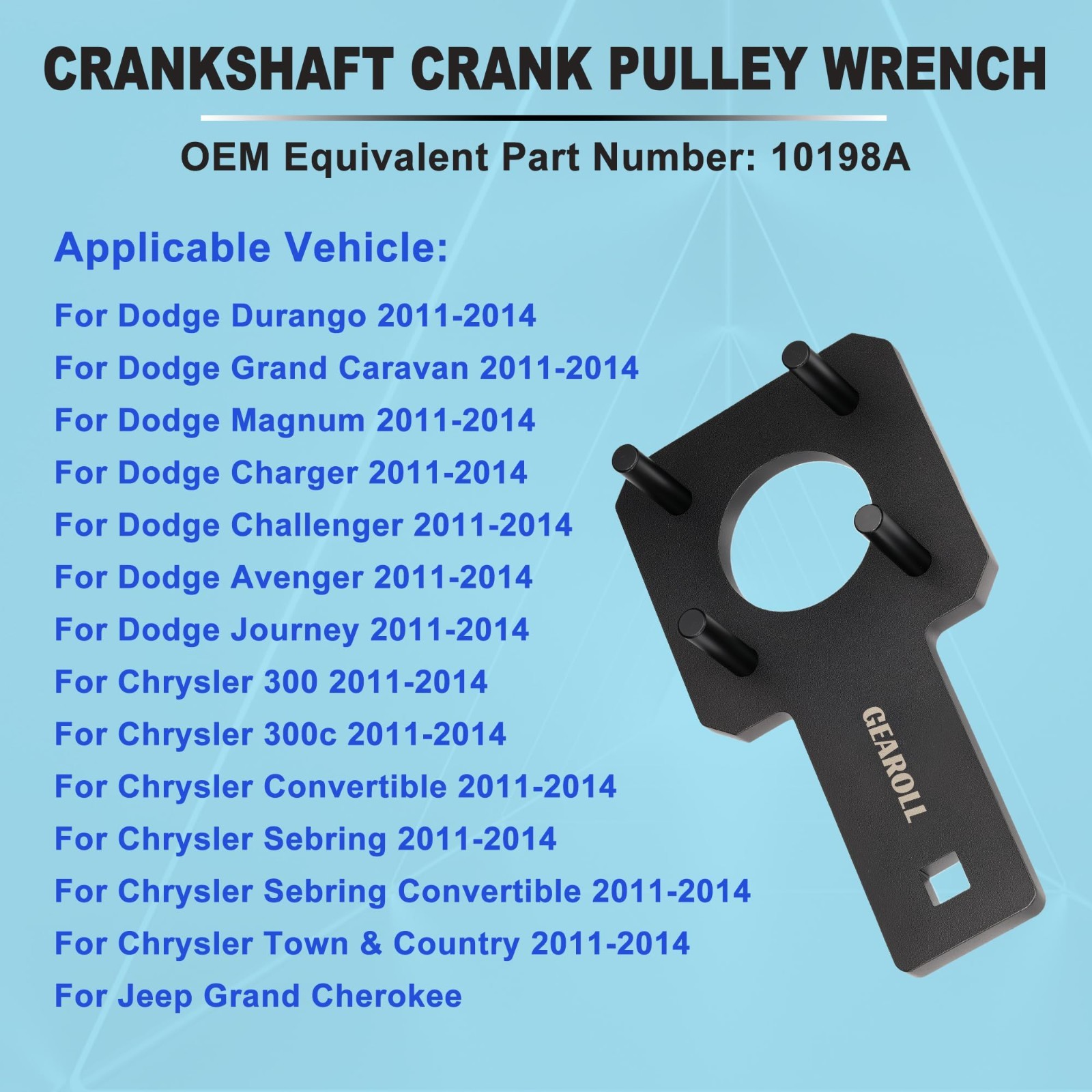 Camshaft Phaser Timing Tool Kit for Chrysler 3.6L Pentastar & VW Jeep Dodge