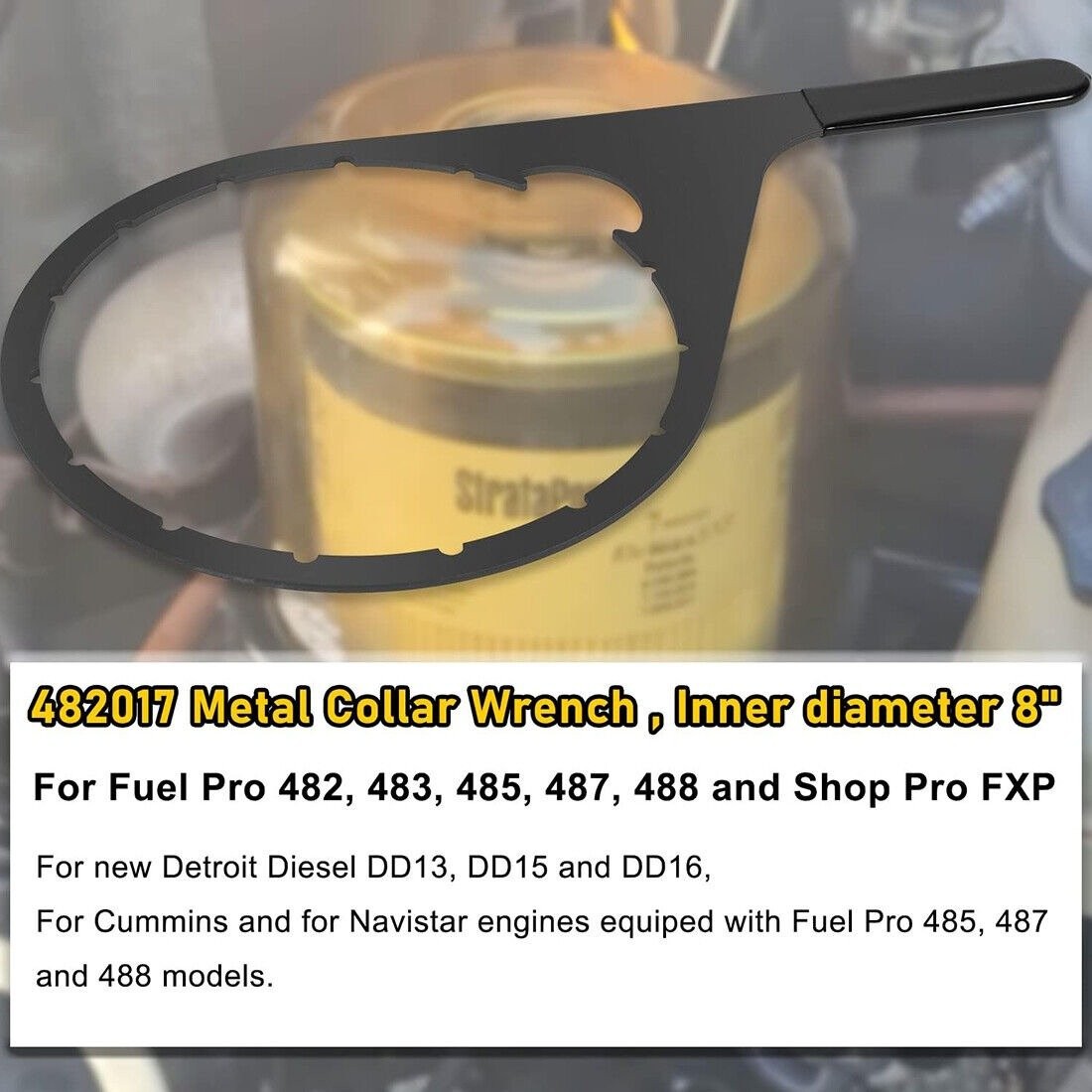 8″ 482017 Fuel Filter Collar Vent Cap Wrench For Davco Fuel Pro 482,483,485,487