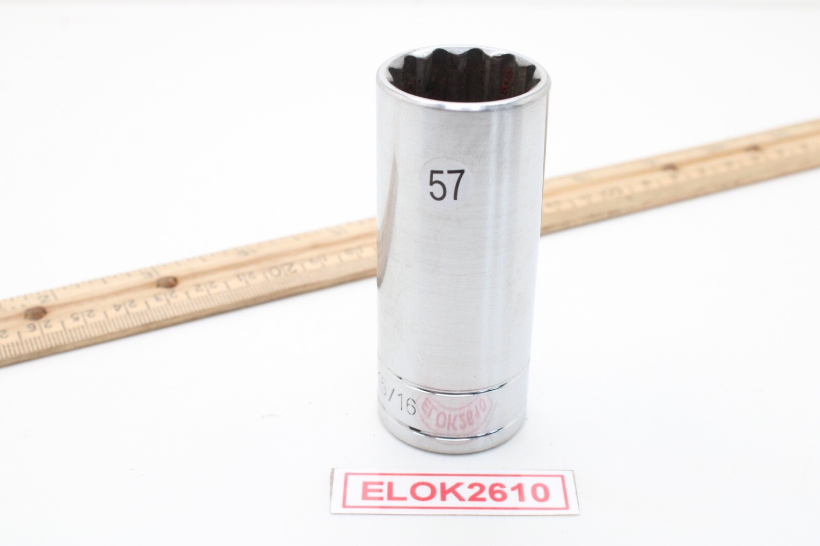 Pro-Grade 14308 15/16″ 1/2″ Drive 12 Point SAE Chrome Deep Well Socket