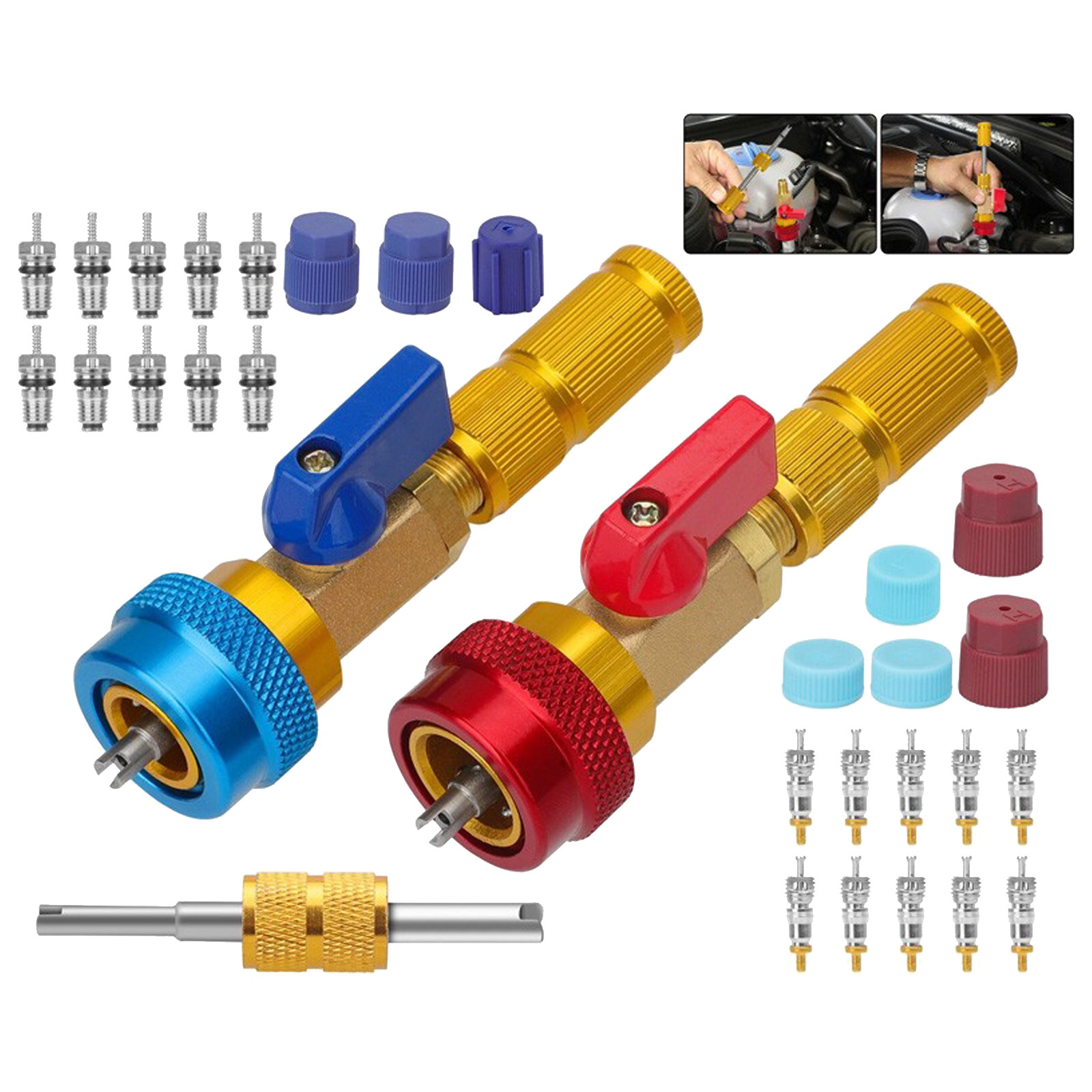 R134A A/C Car Air Conditioning Valve Core Remover Tool High Low Pressure