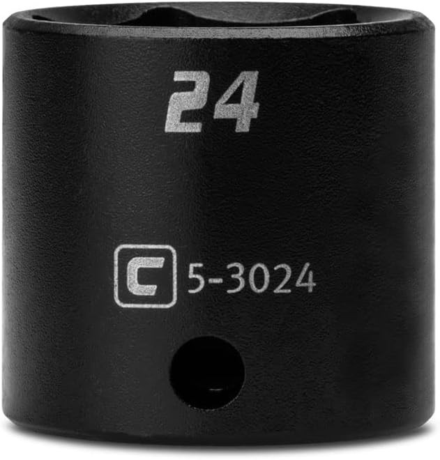 Professional-Grade 24mm Shallow Impact Socket with Corrosion-Resistant Coating