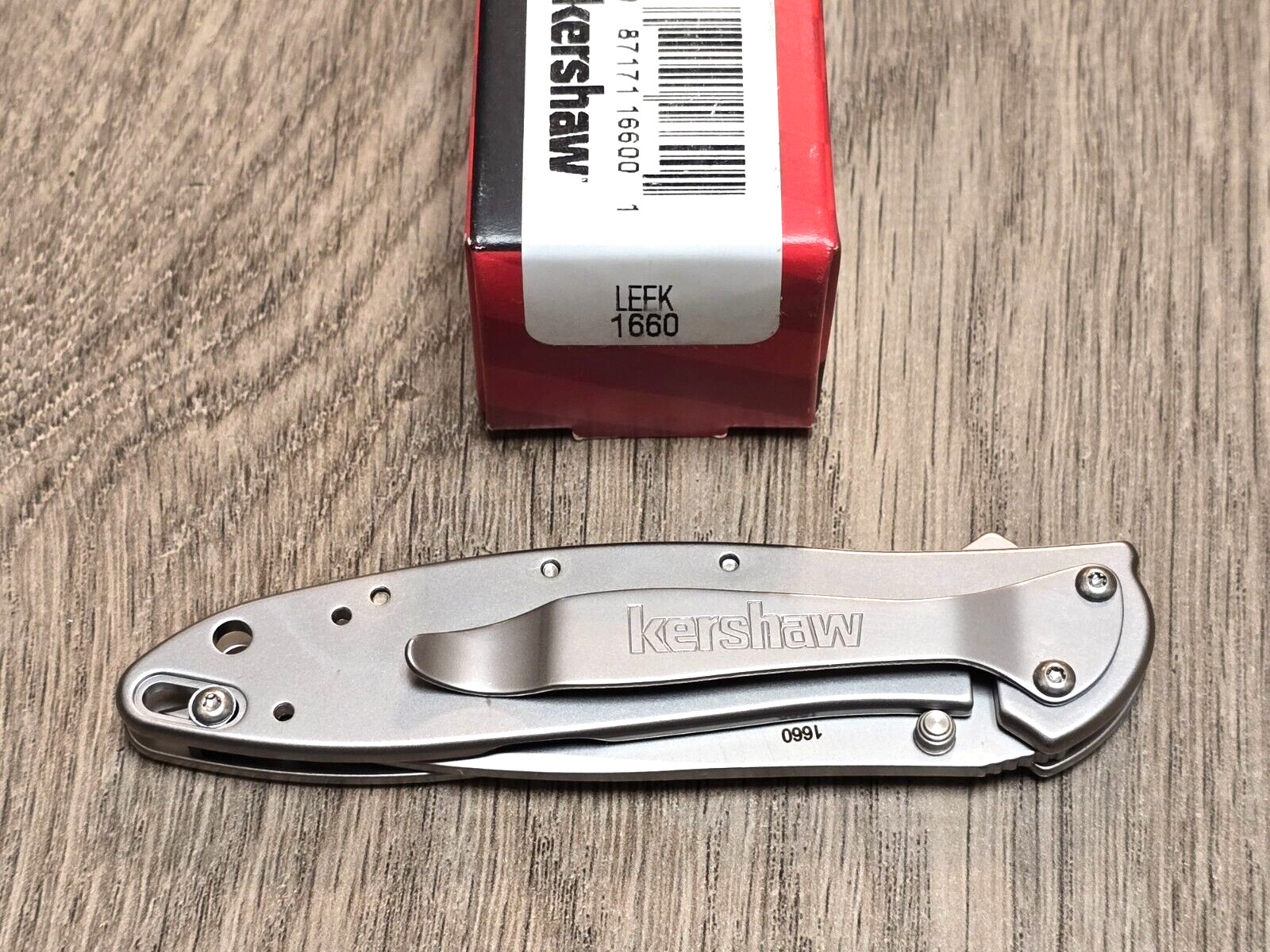 Kershaw Original LEEK Pocket Knife w/Clip & Assisted Opening USA #1660
