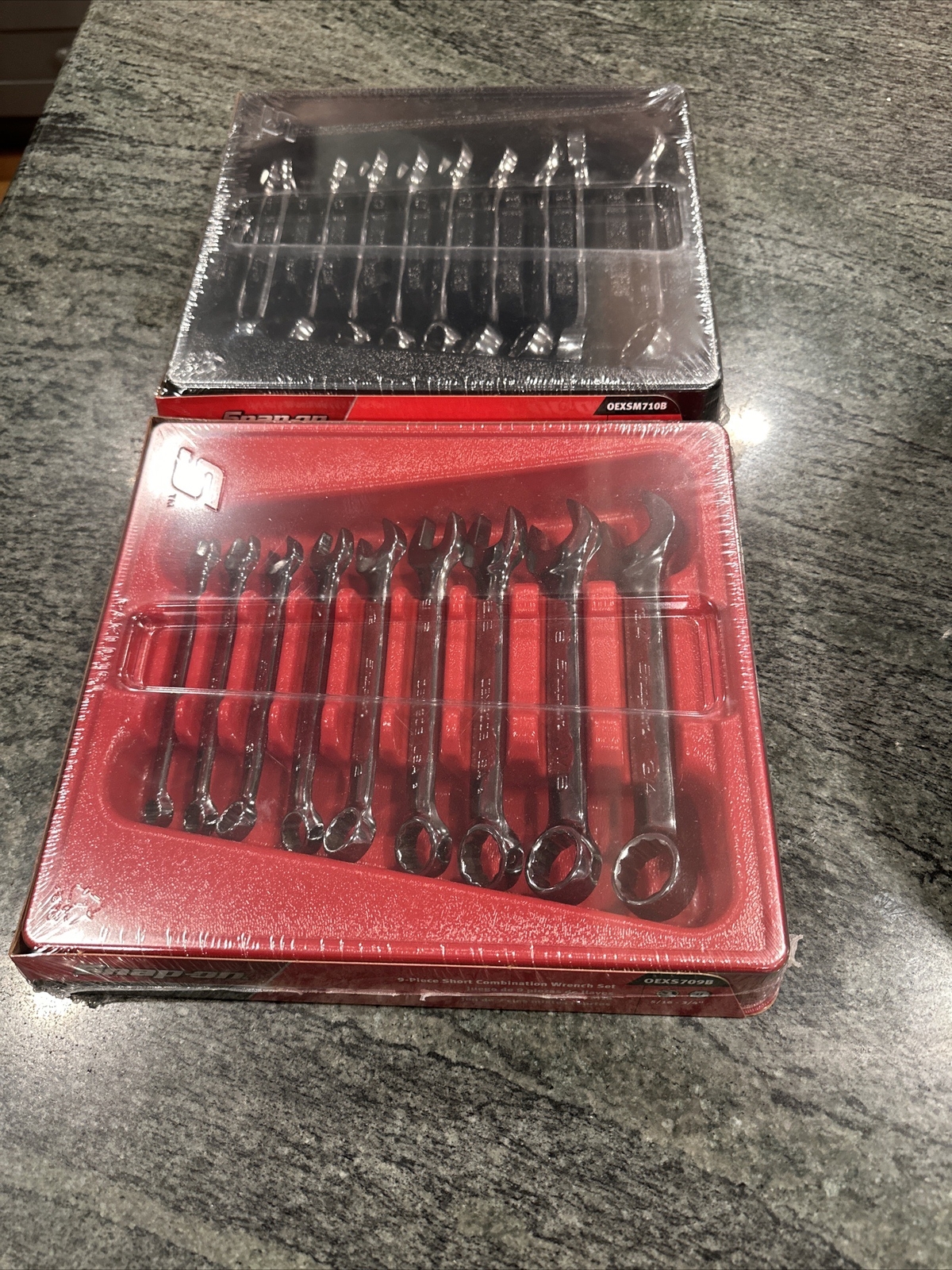 Snap-On combo short wrench set deal oexm710b, oex709b 5/16-3/4, 10-19mm sealed