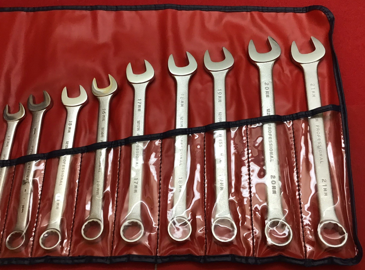 NEW PROTO PROFESIONAL METRIC 7mm-23mm 16Pc.COMBINATION WRENCH SET 12Pt.WITH ROLL