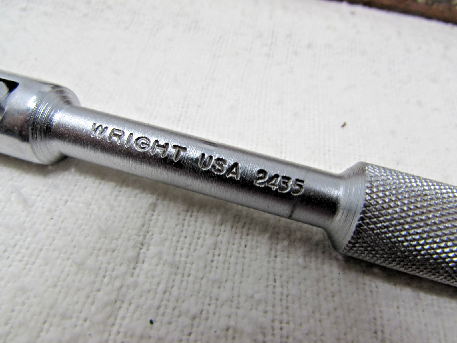 Vintage Made in USA Wright 1/4″ Drive 15 Piece Ratchet Socket Set in Metal Box