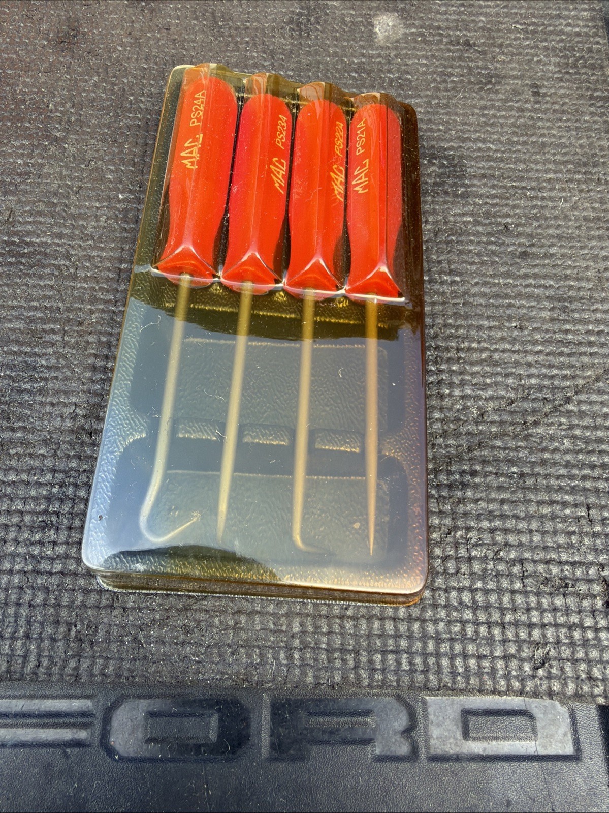 Mac Tools Rare Red Hard Handle Mini Auto Pick Set Ps4SA NEW OLD STOCK Comfort Gp