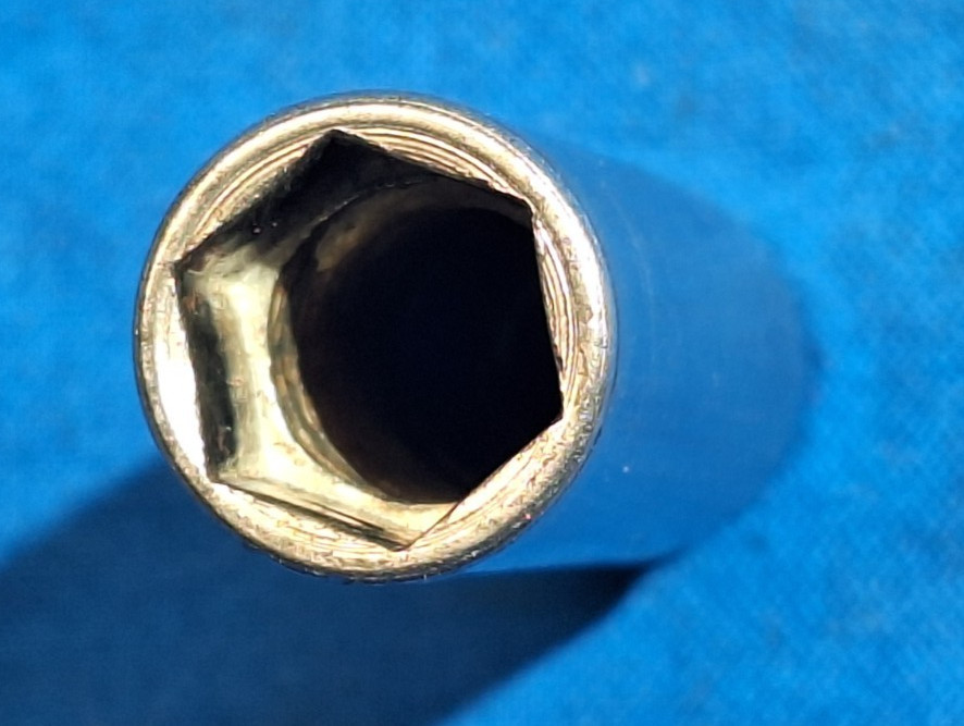 Snap On Vintage 1961 1/4″ Drive 7/16″ 6PT SAE Deep Chrome Socket STM-14
