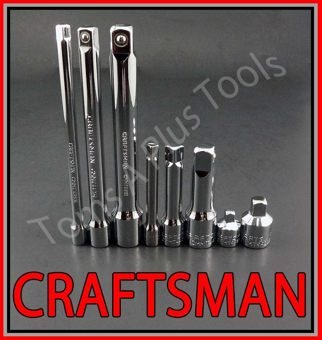 CRAFTSMAN 14pc 1/4 3/8 1/2 ratchet wrench socket extension universal adapter set