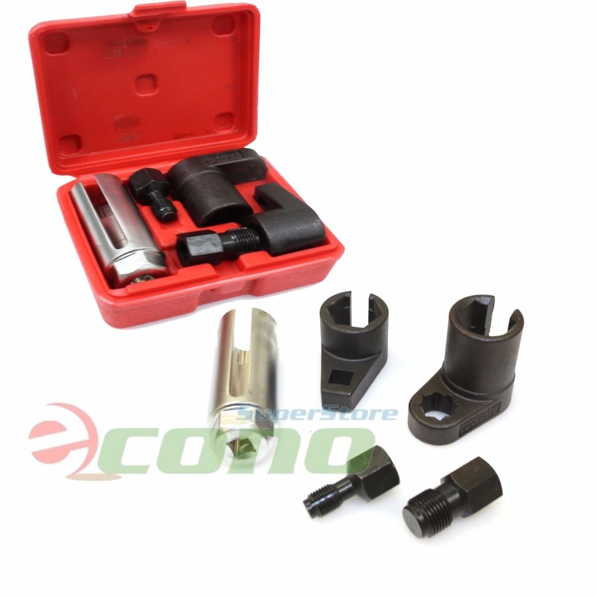 5pc Oxygen Sensor Socket O2 Thread Chaser Install Offset Wrench Vacuum M12 M18