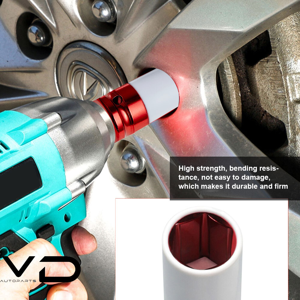 Tire Protection Sleeve Nut Socket Wheel Hub Tool Kits Set 5PCS 15 17 19 21 22mm