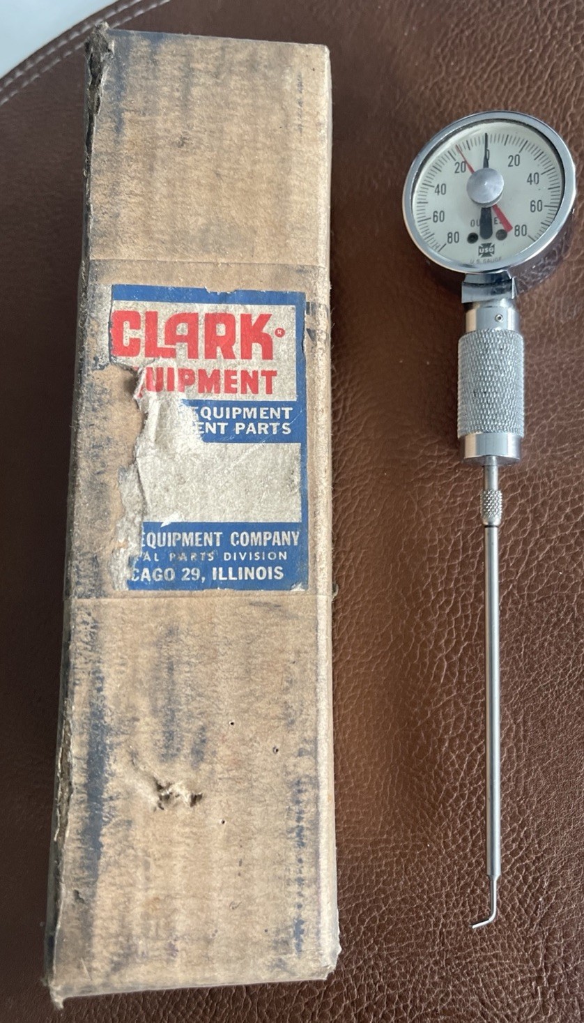 U.S. Gauge 25586-1 0-80 ounces pull gauge with red resettable marker
