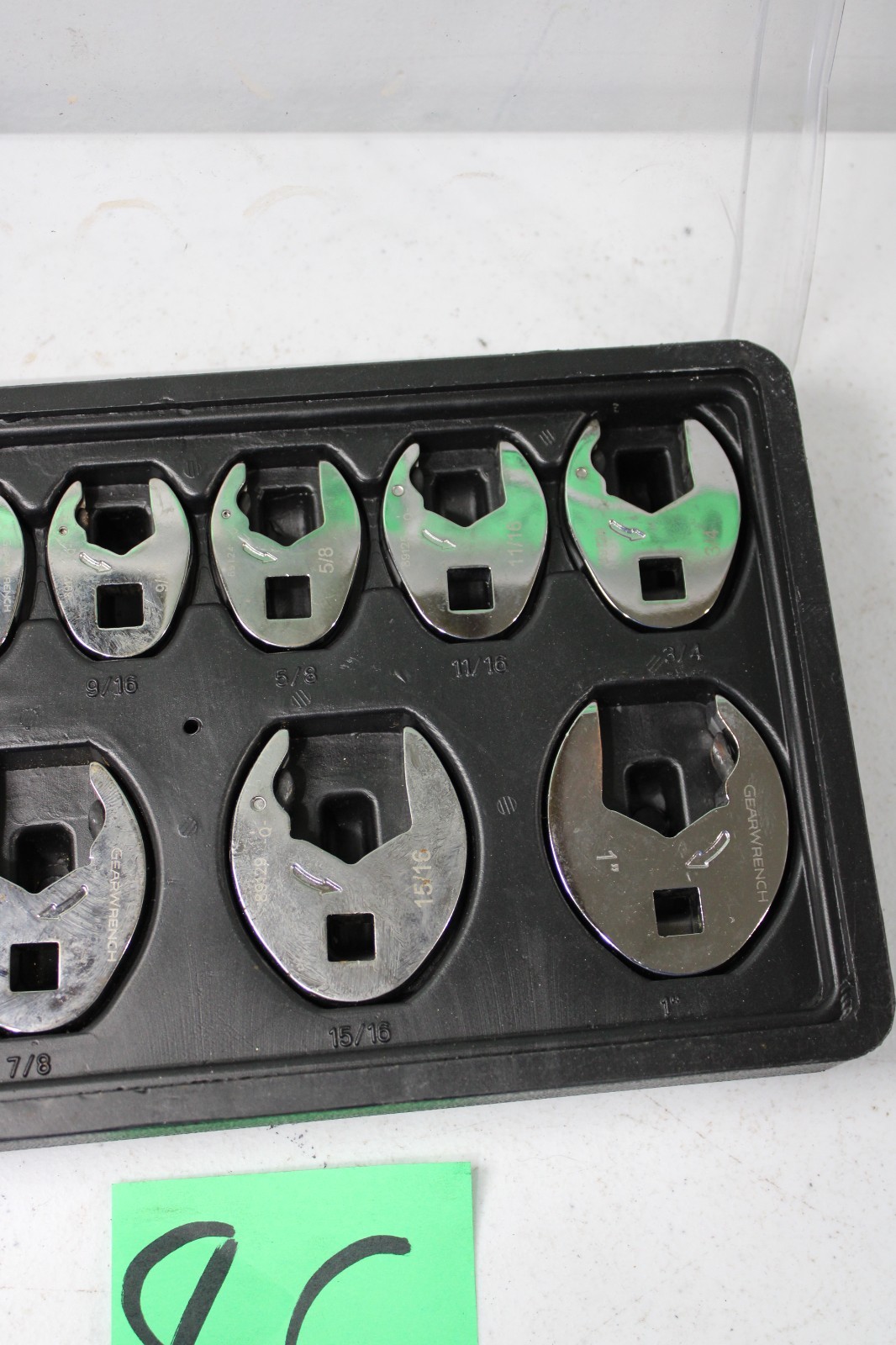 GearWrench SAE crows Foot set 3/8″ to 1″ black Tray