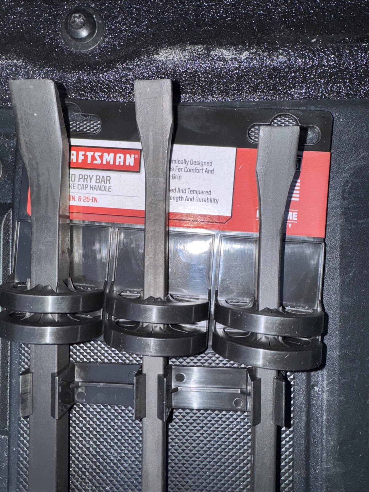 Nos Sears Craftsman Strike Cap Pry Bar Set, 12″ 17″ 25″, made in USA 43395 NEW