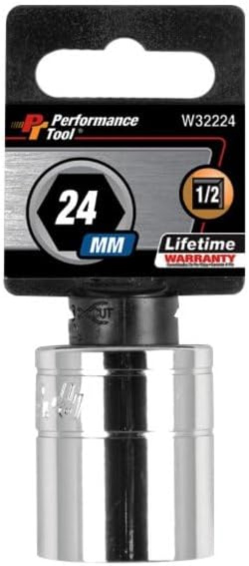 Versatile W32224 1/2 Drive 24mm 6-Point Socket – Corrosion Resistant Finish