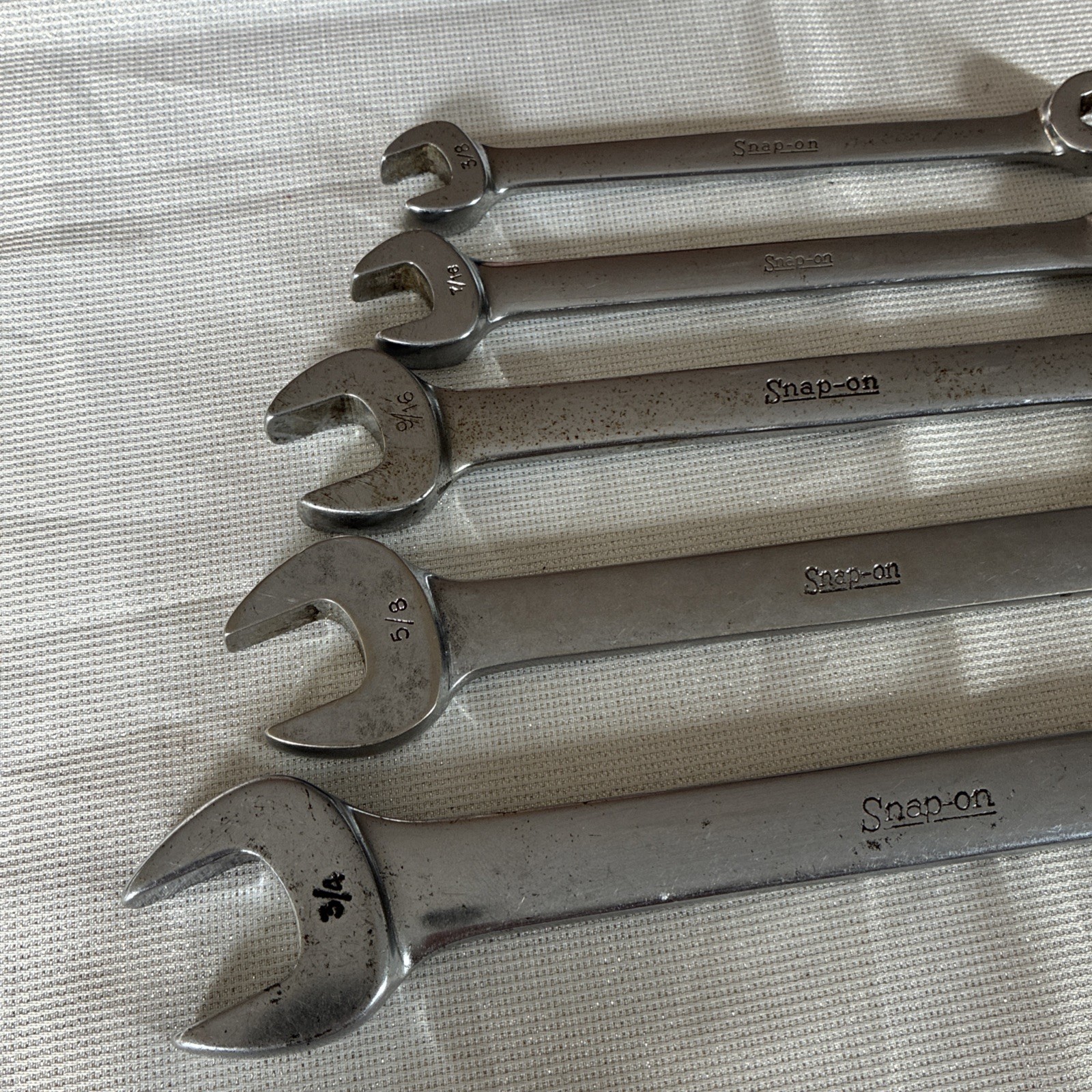 Snap-On Tools RXS SAE 3/8-3/4” Open-End Flare Nut Line Combination Wrench Set