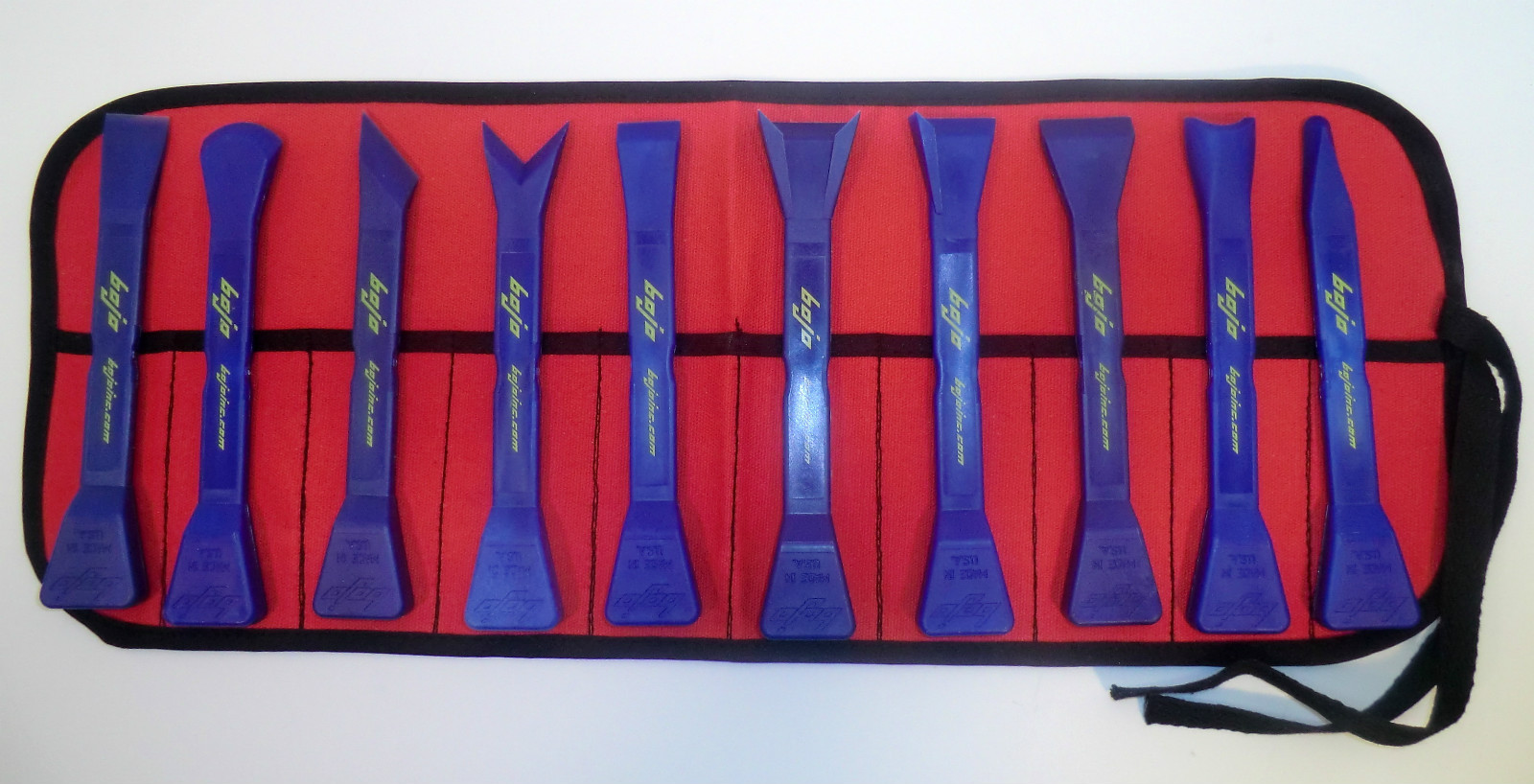 BoJo Tools 10pc. Deluxe Scraper Kit with Pouch. Nylon/Plastic Composite.